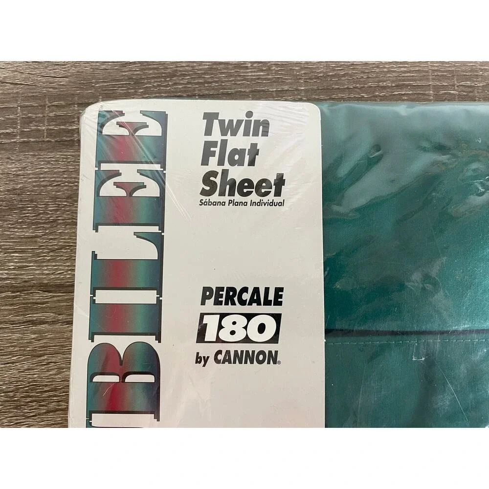 Vintage Cannon Jubilee II Twin Flat Sheet Percale‎ 180 Cotton USA Made 90s NEW